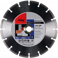 Алмазный диск Universal Pro Fubag диам.230х22.2мм/бетон,кирпич,стр.материалы/сух.рез_Z