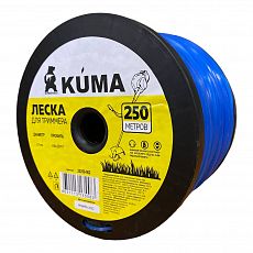 Фото Леска для триммеров KUMA, квадратная, 2 мм, 250 м, синяя  