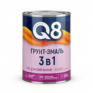 Грунт-эмаль по ржавчине Formula Q8, 3 в 1, красная, 0,9 кг 