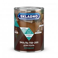 SKLADNO эмаль ПФ-266 красно-коричневая 0,8 кг (1/14)