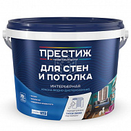 Краска Престиж ВД-АК 212 (W-3), для стен и потолков, 4,5 кг