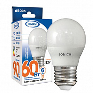 Лампа светодиодная IONICH 1543, декоративное освещение, шар, G45, 6 Вт, 540 Лм, 230 В, 6500К, E27