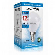 Лампа светодиодная Smartbuy, шар, Р45, Е14, 12Вт, 6000К 