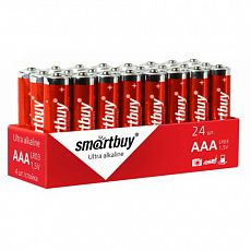 Батарейка алкалиновая ААА Smartbuy LR03/4S box <24 шт> (1/1) SBBA-3A24S_D