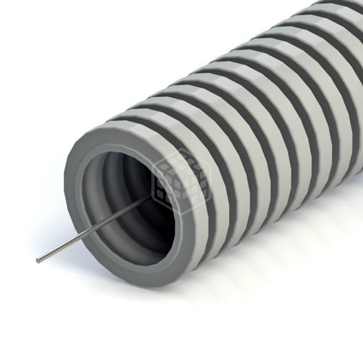 Труба гофрированная ПВХ Промрукав, Строительная, с зондом, 25 мм, 50 м ...