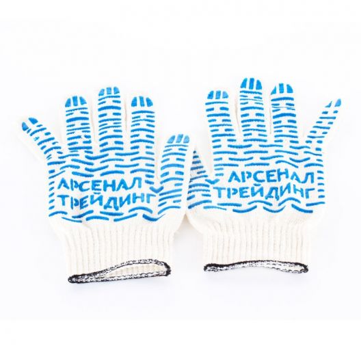 Перчатки с ПВХ хлопок+полиэфир, 10 класс, (волна), 10 шт, 00026199 ...