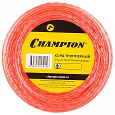 Леска для триммеров CHAMPION Square Twist DUO 2.4мм*262м (витой квадрат) (1/8) C5059