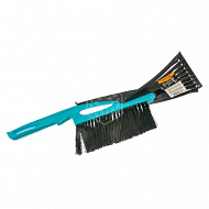 Щетка-сметка Stels для снега, со скребком, 400 мм, бирюзовая, 552955 