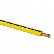 Провод установочный ПуВнг(А)-LS, 10 мм.кв, ГОСТ, желто-зеленый, 100 м 