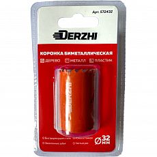 Коронка по мет., биметалл 32мм Derzhi (1/100) 572432