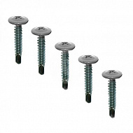 Саморез 4,2х25 мм, прессшайба, острый, RAL 9002 светло-серый, 500 шт