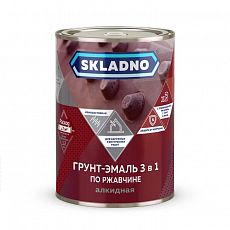 SKLADNO грунт-эмаль 3в1 красно-коричневая 0,8 кг (1/14)