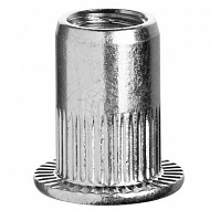 Заклепки резьбовые Зубр, с насечками, М3, сталь, стандартный бортик, 1500 шт 