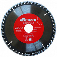 Диск DERZHI пильный по дереву, 190х30 мм, колесо 20/30, 48 зубьев, 8114-192