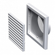 Решетка Парус Seria 1, 154х154 мм, пластик, белый, фланец, 10181031