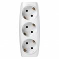 Фото Разветвитель 3гн Тройник с/з  белый 16А 250В Smartbuy (1/1) SBE-16-A04w-3z