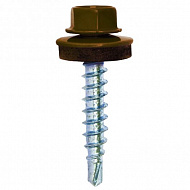 Саморез кровельный, медно-коричневый, 5,5х25 мм, 250 шт