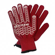 Перчатки DERZHI,10 класс, 6н волна,размер XL,красные, гипоалергенная пряжа Класс А (1/10/150) 863403