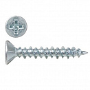 Саморез оконный, редкий шаг, белый цинк, 4,1х30 мм, острый, 1000 шт, ат 