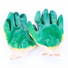 Перчатки 2-й Латекс (зеленый с желтым) (10/250)