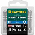 Фото Биты KRAFTOOL Pro, Pozidriv, тип хвостовика E 1/4", PZ2, 50мм, <10шт> (1/10/60) 26193-2-50-S10