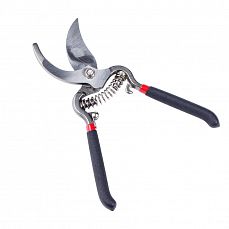 Секатор цельнометаллический прямой рез, легированная сталь, обрезиненные ручки, 200мм DERZHI 258115