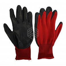 Перчатки DETZHI с двойным латексным обливом, красно-черные, размер L ,Л-25-13 (5/400) 701346