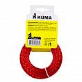 Фото Леска KUMA для триммеров скрученный квадрат 2,4мм, 15м, подвес (1/168) 24015-13