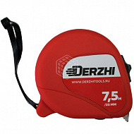 Рулетка DERZHI Эко, с резиновым покрытием, 7,5 м, 25 мм, 8425-3-075