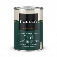 Эмаль Poller A.R.T. с молотковым эффектом, темно-коричневая, 0,8 л