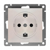 Розетка UNIVersal Афина,  1-м, с/з, с/у, 16А, 220В, жемчуг, без рамки, еврослот, A0028-OBr 