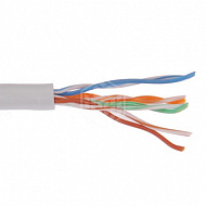 Кабель связи витая пара F/UTP, кат.5E, 4 пары 24AWG ПВХ, серый, 305 м
