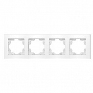 Рамка UNIVersal Афина, 4-местная, горизонтальная, белая, A0046 