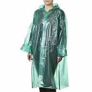 Плащ-дождевик Stayer, полиэтиленовый, зеленый, универсальный S-XL 