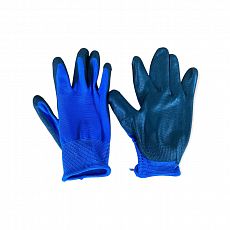 Перчатки рабочие DERZHI Gepro сине-черные нейлон 43г, размер 10 (5/400) 863410