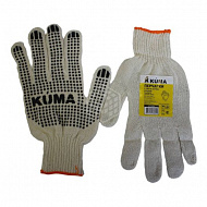 Перчатки Kuma, с ПВХ 4н, 7,5 класс, М 
