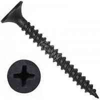 Саморез частый шаг, 3,5х25 мм, чёрный фосфат, 1000 шт