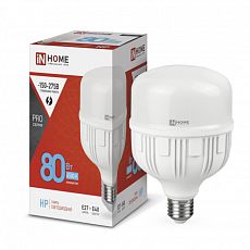 Лампа светодиодная LED-HP-PRO Е27 80Вт с адап Е40 6500К 7600Лм IN HOME(1/10/30) 4690612031149_Z