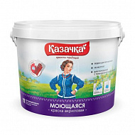 Краска Казачка ВД-АК, моющаяся, 13 кг 