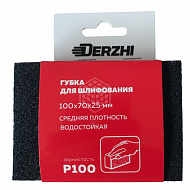 Губка абразивная Derzhi, средней жесткости, Р100