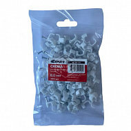 Скоба для кабеля Derzhi, прямоугольная, 8 мм, 100 шт, 368-008