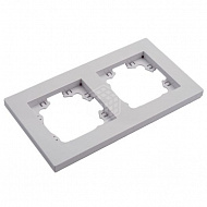 Рамка UNIVersal Афина, 2-местная, горизонтальная, белая, A0044 