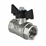 Кран шаровой никель VALFEX DeltaPro, вн/вн, бабочка, 1/2", VF.217.NB1.012.DP