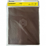 Шлифлист KUMA, 230х280 мм, на бумажной основе, влагостойкий, P60, 10 шт, 75689  
