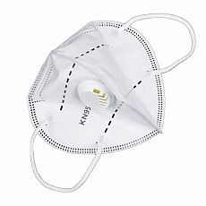 Маска-респиратор гигиеническая DERZHI одноразовая модель KN95-2 с клапаном <2шт> (1/50) 408115