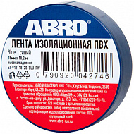 Изолента ABRO ET 912, синяя, 18 мм, 18,2 м 