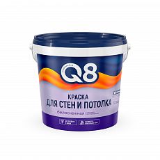 Фото Краска интерьерная Formula Q8, белоснежная, 1,4 кг 