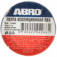 Изолента ABRO ET 912, 18 мм, 9,1 м, синяя
