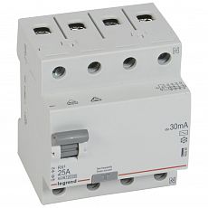 Фото Выключатель дифференциального тока Legrand RX3, 30мА, 25А, 4П, AC, 402062