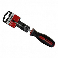 Отвертка крестовая Derzhi PH 1х75, Anti-Slip, с обрезиненной рукояткой